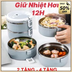 Cặp Lồng Cà Mênh 2 Tầng 4 tầng Lúa Mạch - Hộp Dựng Cơm Văn Phòng Có Nắp Khít