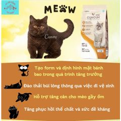 Hạt Cho Mèo Cuncun Cat - Hạt Mèo Không Độn Ngũ Cốc - Thức Ăn Cho Mèo Kén Ăn Túi 1.2kg