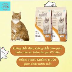 Hạt Cho Mèo Cuncun Cat - Hạt Mèo Không Độn Ngũ Cốc - Thức Ăn Cho Mèo Kén Ăn Túi 1.2kg