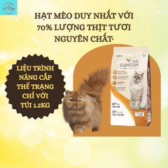 Hạt Cho Mèo Cuncun Cat - Hạt Mèo Không Độn Ngũ Cốc - Thức Ăn Cho Mèo Kén Ăn Túi 1.2kg