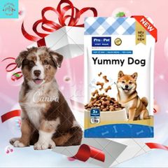 Hạt Cho Chó - Thức Ăn Cho Chó Hạt Yummy - Hạt Cho chó từ 3 tháng tuổi sản xuất tại Việt Nam túi 1kg