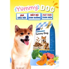 Hạt Cho Chó - Thức Ăn Cho Chó Hạt Yummy - Hạt Cho chó từ 3 tháng tuổi sản xuất tại Việt Nam túi 1kg
