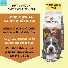 [1.5Kg] Hạt Cho Chó Cuncun PT - Thức Ăn Cho Chó lớn - Hạt Cho Chó Trưởng Thành Túi 1.5Kg