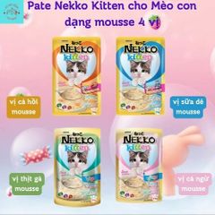 [HÀNG CÓ TEM PHỤ TIẾNG VIỆT] Pate Mèo NEKKO -Thức Ăn Cho Mèo- Pate Cho Mèo Con Kitten Gói 70g Gravy-Jelly-Mousse