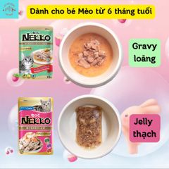 [HÀNG CÓ TEM PHỤ TIẾNG VIỆT] Pate Mèo NEKKO -Thức Ăn Cho Mèo- Pate Cho Mèo Con Kitten Gói 70g Gravy-Jelly-Mousse