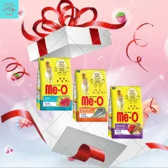 Thức Ăn Hạt Me-O Cho Mèo Trưởng Thành Túi 1.2kg 3 Vị: Cá Hồi - Cá Ngừ - Hải Sản