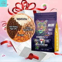 [Túi 5KG] Hạt Cho Mèo Langlike - Thức Ăn Cho Mèo Đạm 40% - Hạt Cho Mèo mix topping không trứng
