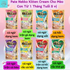 Pate Mèo NEKKO CREAM KITTEN Cho Mèo Con Gói 70G - Chính Hãng Có Tem Phụ