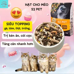 [Túi 5KG] Hạt Cho Mèo Langlike - Thức Ăn Cho Mèo Đạm 40% - Hạt Cho Mèo mix topping không trứng