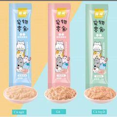 [5 Thanh] Súp Thưởng Shizuka Cho Mèo - Snack Cho Mèo 3 Vị: Cá Ngừ - Cá Tuyết - Gà Thanh 15g