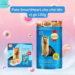 Pate SmartHeart Thức Ăn Ướt Dinh Dưỡng Cho Chó Lớn và Chó Con Vị Bò-Gà Gói 130G