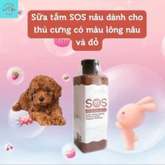 Sữa Tắm SOS Mềm Mượt Dưỡng Lông Thơm Lâu Cho Chó Mèo Nhiều Loại Chai 530ml
