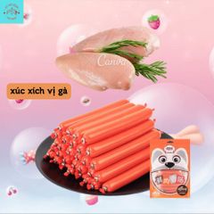Xúc Xích Dinh Dưỡng Cho Chó Mèo - Thức Ăn Ướt Cho Chó Mèo Gói  30 thanh 15G