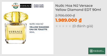 (Chính hãng) Nước Hoa Nữ Versace Yellow Diamond Eau De Toilette (EDT)