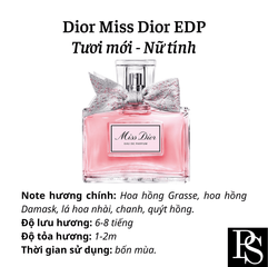 (Auth 100%) Nước Hoa Nữ Dior Miss Dior EDP 10ml chiết Chính hãng