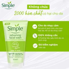 (Nhập khẩu) Sữa Rửa Mặt Simple Refreshing Facial Wash 150ml - Gel Rửa