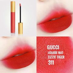 (Nhập khẩu) Son Kem Gucci Rouge Liquid Matte 311 Lizzie Tiger Màu Đỏ