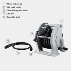 Bộ vòi thu rút tưới vườn Takagi Mercury 2 Twister (CG) 15m RT215CG