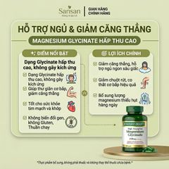 TPBVSK Viên Uống Magie Nature’s Bounty Magnesium Glycinate 240mg, 180 Viên - Nội địa Mỹ