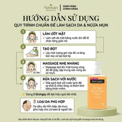 Sữa Rửa Neutrogena Oil-Free Acne Wash Sạch Nhờn, Thông Thoáng Lỗ Chân Lông 269ml,