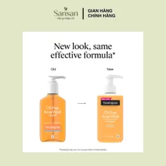 Sữa Rửa Neutrogena Oil-Free Acne Wash Sạch Nhờn, Thông Thoáng Lỗ Chân Lông 269ml,