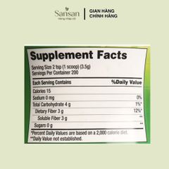 Bột Bổ Sung Chất Xơ Hòa Tan Optifiber Kirkland Signature Tự Nhiên 760g - Nội địa Mỹ