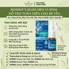 TPBVSK Men vi sinh Mommy's Bliss Baby Probiotics Drops với Vitamin D 10ml - Nội địa Mỹ