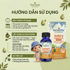 TPBVSK Vitamin D3 Nordic Naturals Baby's vitamin D3 dành cho bé sơ sinh 22,5ml - Nhập khẩu, xách tay