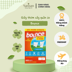 Giấy thơm quần áo Bounce Sheets Outdoor Fresh 400 tờ - Nội địa Mỹ