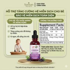 TPBVSK Siro Tăng đề kháng hữu cơ Mary Ruth's Organic Elderberry liquid drops 60ml - Nội địa Mỹ
