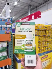 ￼[DJ SHOP]  Viên Vitamin Hữu Cơ Kirkland Signature Organic Multivitamin 80 Viên Của Mỹ