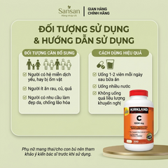 Viên Uống Bổ Sung Vitamin C 500mg Kirkland Signature - Tăng Cường Miễn Dịch, Chống Oxy Hóa - Hộp 500 Viên Đến Từ Mỹ