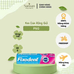 Keo Dán Hàm Giả Fixodent Original 68g - An Toàn, Dễ Dùng, Tự Tin Giao Tiếp - Hàng Mỹ Chất Lượng Cao