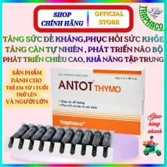 ANTOT Thymo Traphaco hỗ trợ Phục hồi sức khỏe và tăng sức đề kháng giúp ăn ngon hộp 2 Vỉx10 ống uống