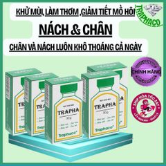 [CHE TÊN] [GIÁ TỐT] COMBO 5 HỘP & 10 HỘP TRAPHA khử mùi hôi chân & nách hiệu quả