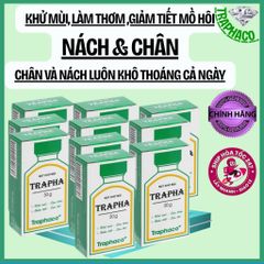 [CHE TÊN] [GIÁ TỐT] COMBO 5 HỘP & 10 HỘP TRAPHA khử mùi hôi chân & nách hiệu quả