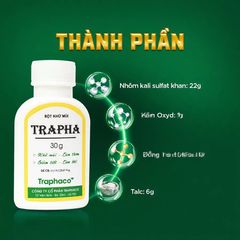 [Che Tên] Bột khử mùi TRAPHA hỗ trợ khử mùi, làm thơm, giảm tiết mồ hôi, khô thoáng cả ngày hộp 30g