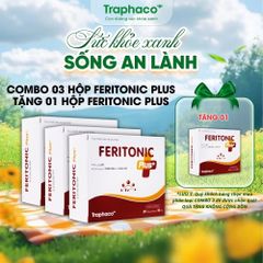 [Traphaco] Feritonic plus+ (Hộp 20 ống x 10ml) giúp bổ sung sắt, giúp hỗ trợ giảm nguy cơ thiếu máu