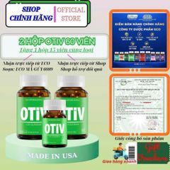 Combo 2 hộp 60 viên OTIV bổ não tặng 1 hộp 15 viên cải thiện mất ngủ, đau nửa đầu 718467