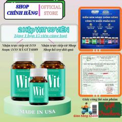 Combo 2 Hộp Wit 60 Viên tặng 1 Hộp 15 Viên bảo vệ mắt trước ánh sáng xanh, giúp cho mắt sáng khoẻ 718469
