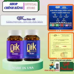 Viên uống QIK HAIR - Giúp Bảo Vệ Và Phục Hồi Hư Tổn Tóc