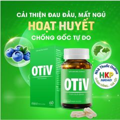 Combo 2 hộp 60 viên OTIV bổ não tặng 1 hộp 15 viên cải thiện mất ngủ, đau nửa đầu 718467