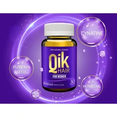 Viên uống QIK HAIR - Giúp Bảo Vệ Và Phục Hồi Hư Tổn Tóc