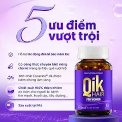 Combo 4 Hộp 30V Qik Hair For Women( QiK Nữ)  tặng 1 Hộp 15V giúp giảm rụng tóc ở nữ giới, giúp tóc mọc nhanh 718472