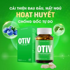 Viên uống OTIV cải Thiện Đau Đầu, Mất Ngủ, Hoạt Huyết Não hộp 60 viên & 30 viên 718477