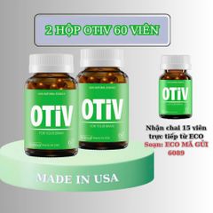 Combo 2 hộp 60 viên OTIV bổ não tặng 1 hộp 15 viên cải thiện mất ngủ, đau nửa đầu