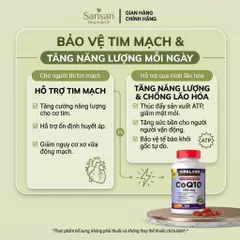 Viên uống hỗ trợ tim mạch CoQ10 Kirkland 300mg - Giảm đau thắt, ổn định huyết áp, 100 viên - Chất lượng Mỹ