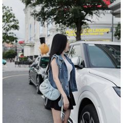 Túi Ba len vải Jean Xanh đủ phụ kiện hottrend 2023