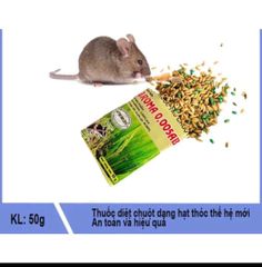 40 gói diệt chuột sinh học broma, hàng việt nam , gói 50 gam