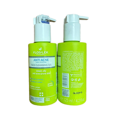 Sữa Rửa Mặt Floslek Chống Mụn – Gel Rửa Mặt Kháng Khuẩn Cho Da Dầu, Giảm Mụn Đầu Đen, Làm Dịu Tổn Thương Da 125ml